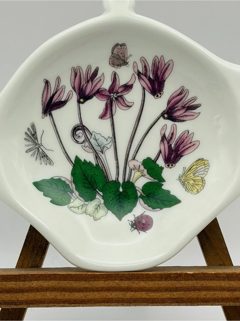 Portmeirion Botanic Garden Cyclamen Tea Bag Caddy/Holder or Spoon Rest